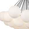 Bolla 28-in Black/Opal Glass LED Chandelier