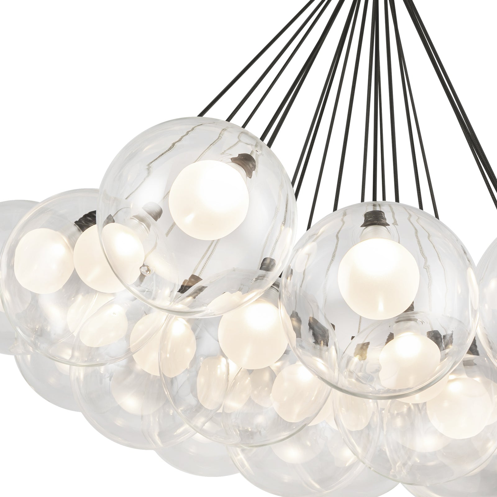 Bolla 28-in Black LED Chandelier