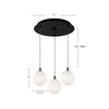 Bolla 12-in Chrome 3-Light Multi Pendant