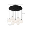Bolla 20-in Chrome 9-Light Multi Pendant