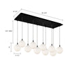 Bolla 29-in Chrome 10-Light Multi Pendant