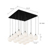 Bolla 21-in Chrome/Opal Glass 16-Light Multi Pendant