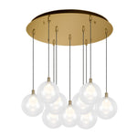 Bolla 20-in Brushed Gold 9-Light Multi Pendant