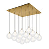 Bolla 21-in Brushed Gold 16-Light Multi Pendant