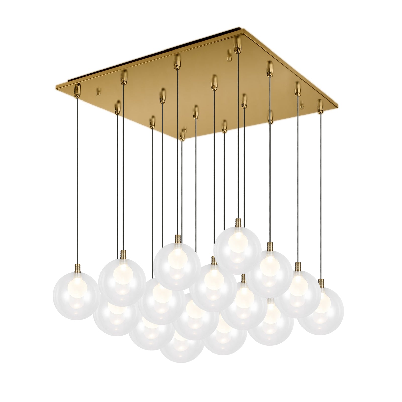 Bolla 21-in Brushed Gold 16-Light Multi Pendant