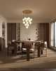 Bolla 25-in Brushed Gold/Opal Glass 13-Light Multi Pendant