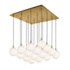 Bolla 21-in Brushed Gold/Opal Glass 16-Light Multi Pendant