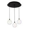 Bolla 12-in Black 3-Light Multi Pendant