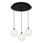 Bolla 12-in Black 3-Light Multi Pendant