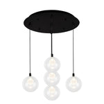 Bolla 16-in Black 5-Light Multi Pendant