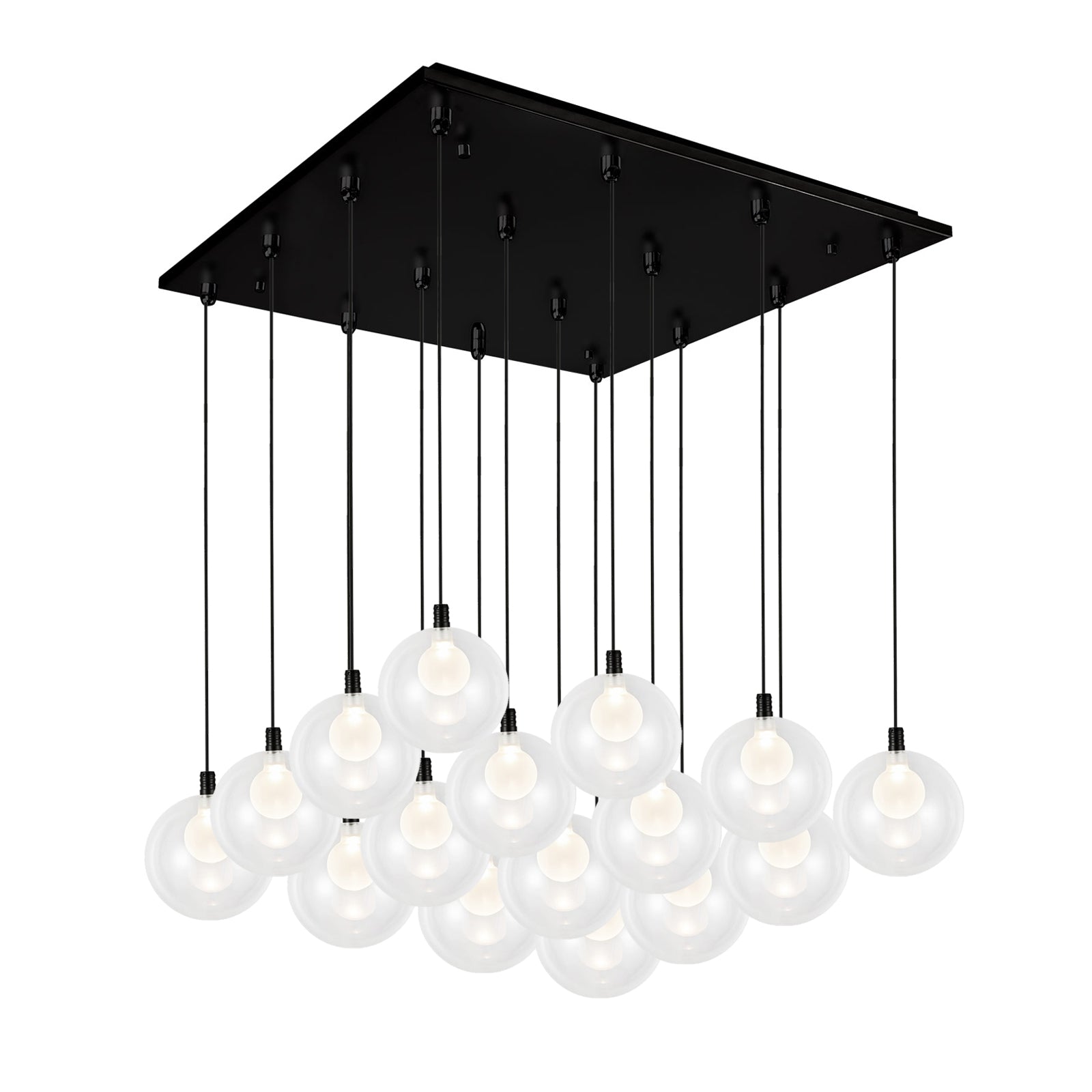 Bolla 21-in Black 16-Light Multi Pendant
