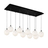 Bolla 29-in Black/Opal Glass 10-Light Multi Pendant