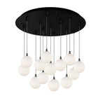 Bolla 25-in Black/Opal Glass 13-Light Multi Pendant