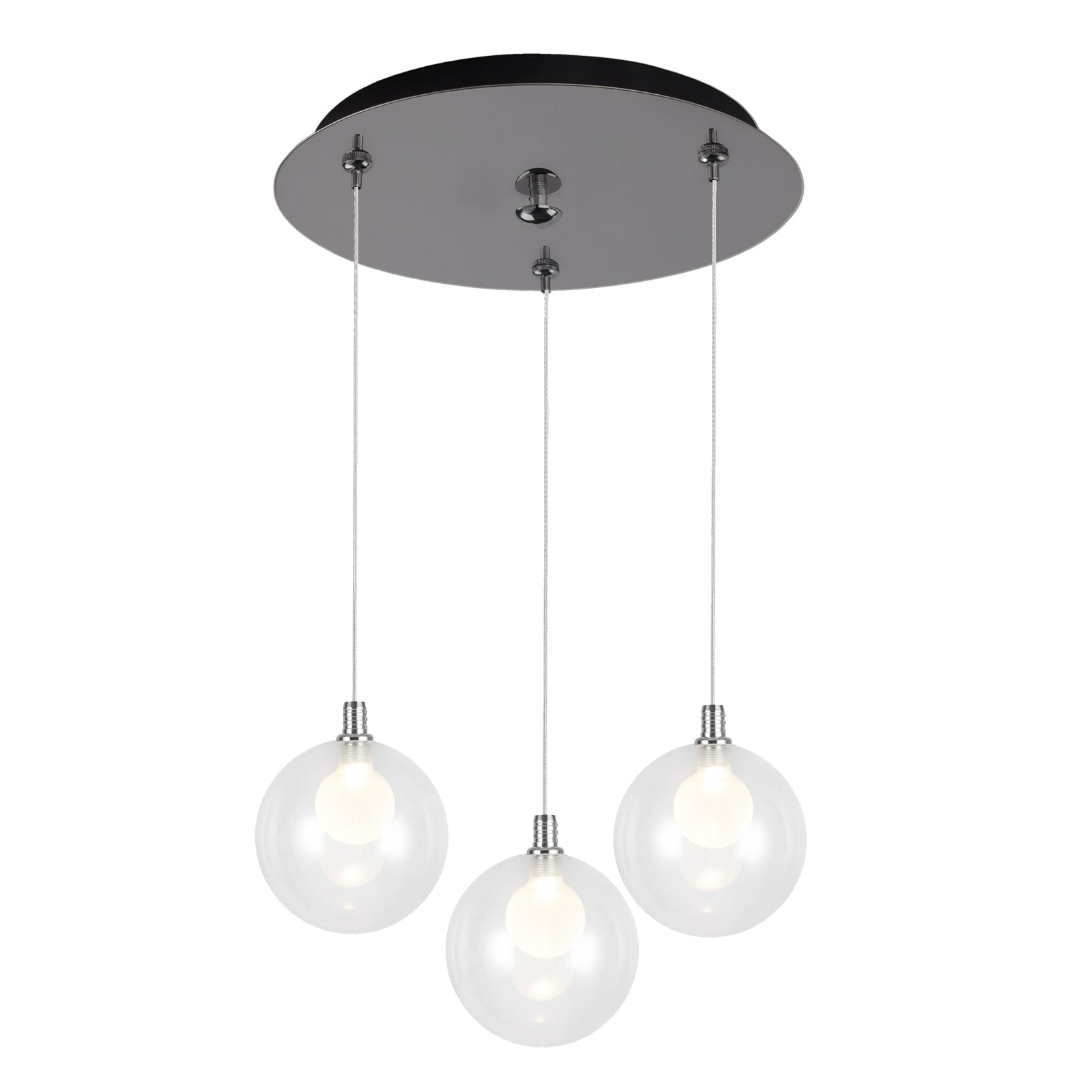 Bolla 12-in Chrome 3-Light Multi Pendant