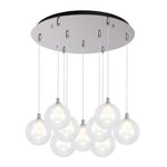 Bolla 20-in Chrome 9-Light Multi Pendant