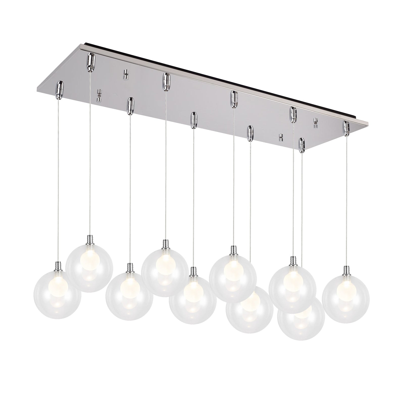 Bolla 29-in Chrome 10-Light Multi Pendant