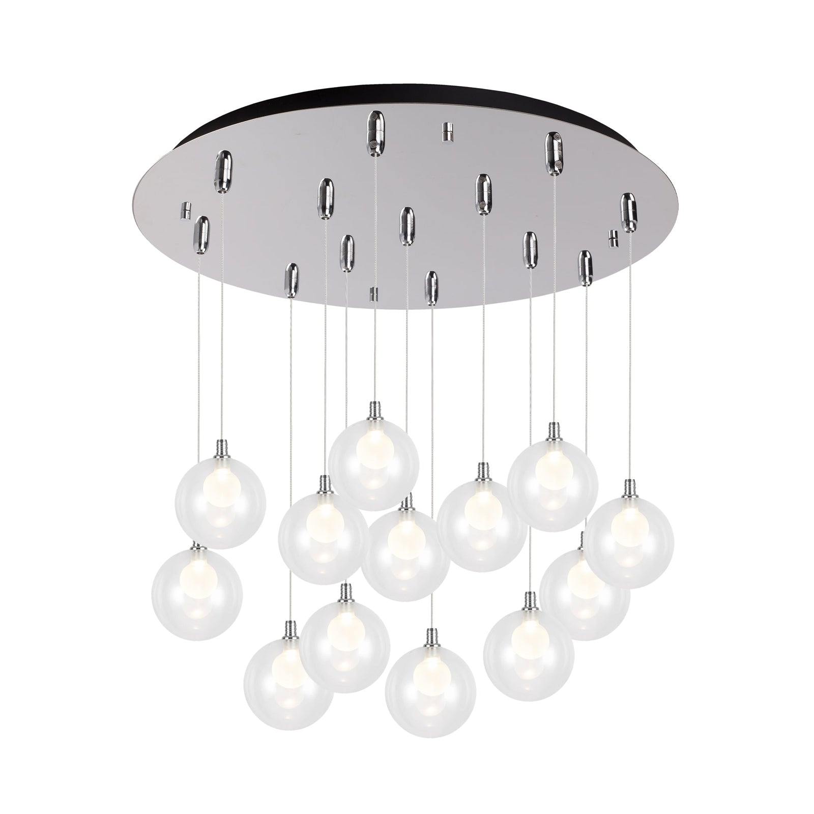 Bolla 25-in Chrome 13-Light Multi Pendant