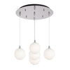 Bolla 16-in Chrome/Opal Glass 5-Light Multi Pendant