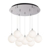 Bolla 20-in Chrome/Opal Glass 9-Light Multi Pendant