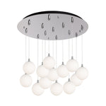 Bolla 25-in Chrome/Opal Glass 13-Light Multi Pendant