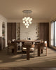 Bolla 25-in Chrome/Opal Glass 13-Light Multi Pendant