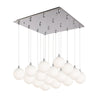 Bolla 21-in Chrome/Opal Glass 16-Light Multi Pendant