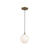 Bolla 5-in Brushed Gold/Opal Glass LED Pendant