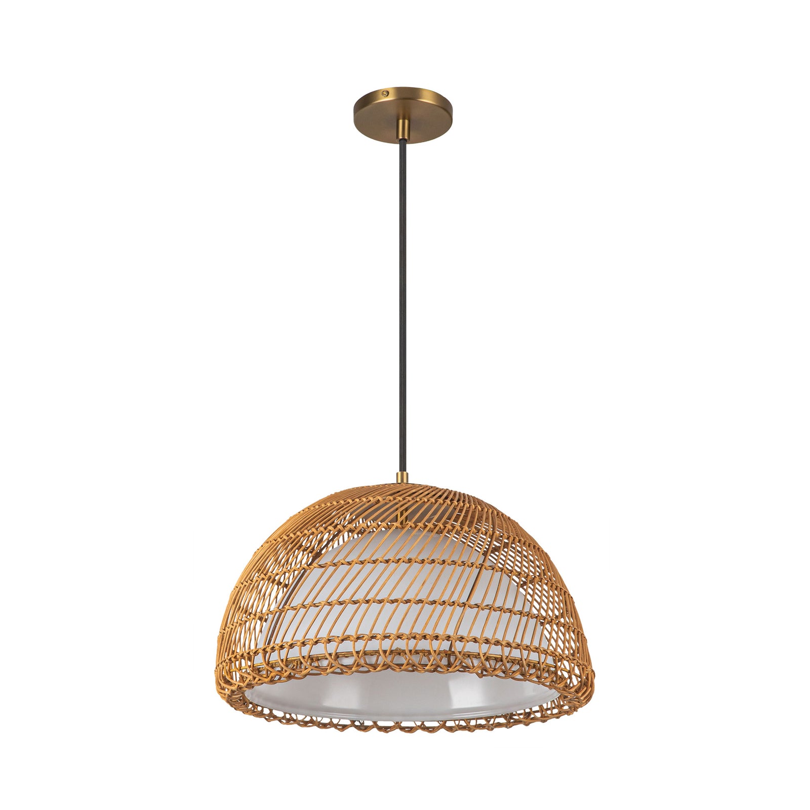 Bondi 16-in Brushed Gold/Opal 1 Light Pendant