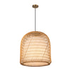 Bondi 20-in Brushed Gold/Opal Glass 1 Light Pendant