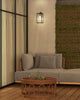 Brentwood 12-in Clear Glass/Textured Black 1 Light Exterior Wall Sconce