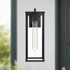 Brentwood 17-in Clear Glass/Textured Black 1 Light Exterior Wall Sconce