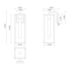 Brentwood 17-in Clear Glass/Textured Black 1 Light Exterior Wall Sconce