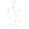 Brickell 45-in Matte White/Hazelnut Leather 5 Lights Chandeliers