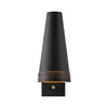 Brickell 5-in Matte Black/Hazelnut Leather 1 Light Wall/Vanity