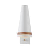 Brickell 5-in Matte White/Hazelnut Leather 1 Light Wall/Vanity