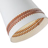 Brickell 5-in Matte White/Hazelnut Leather 1 Light Wall/Vanity