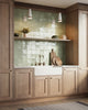 Brickell 5-in Matte White/Hazelnut Leather 1 Light Wall/Vanity