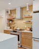 Brickell 5-in Matte White/Hazelnut Leather 1 Light Wall/Vanity