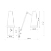 Brickell 5-in Matte White/Hazelnut Leather 1 Light Wall/Vanity