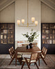 Bridgette 45-in Brushed Gold/White Linen Socket Chandelier