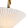 Bridgette 16-in Brushed Gold/Folded White Socket Pendant