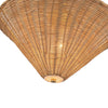 Bridgette 16-in Brushed Gold/Rattan Socket Pendant
