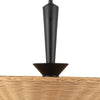 Bridgette 16-in Matte Black/Rattan Socket Pendant