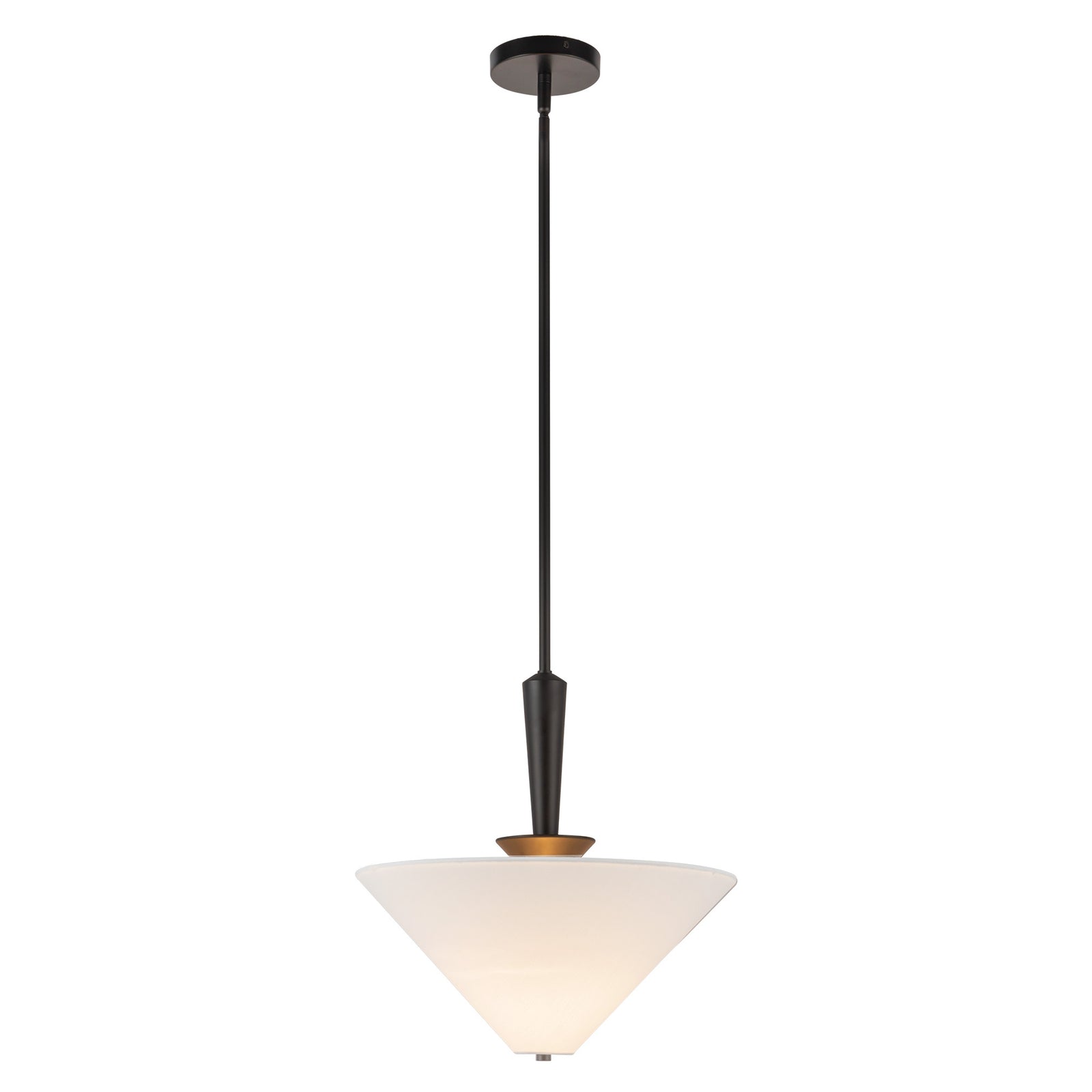 Bridgette 16-in Matte Black/White Linen Socket Pendant