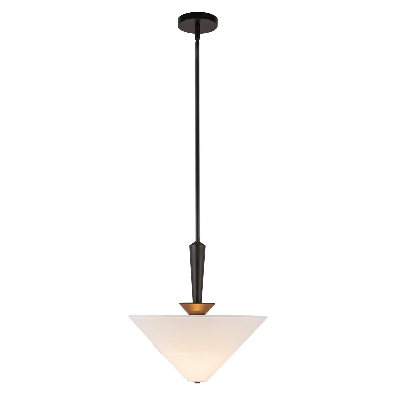 Bridgette 16-in Matte Black/White Linen Socket Pendant
