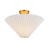 Bridgette 16-in Brushed Gold/Folded White Socket Semi-Flush Mount
