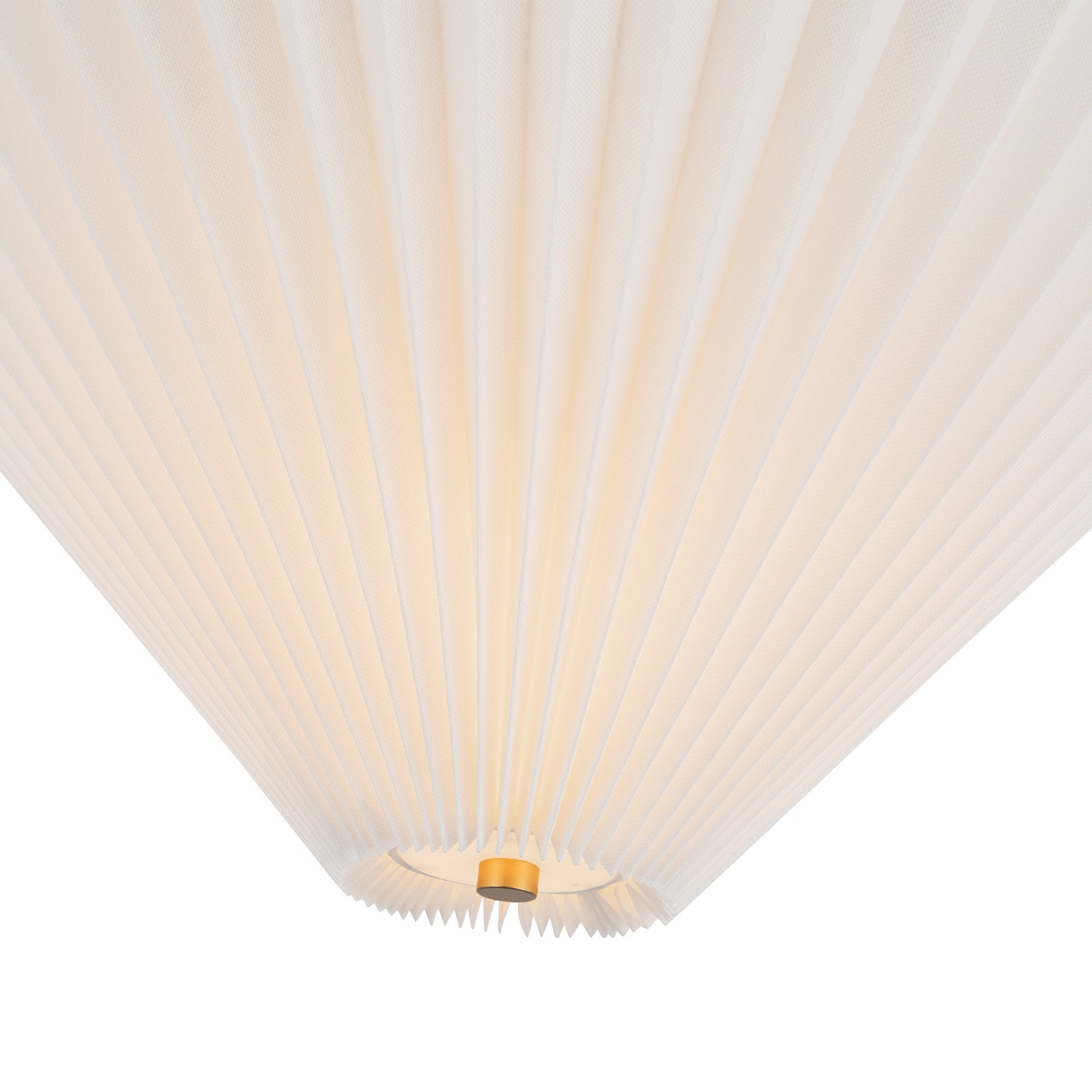Bridgette 16-in Brushed Gold/Folded White Socket Semi-Flush Mount