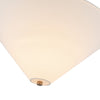 Bridgette 16-in Brushed Gold/White Linen Socket Semi-Flush Mount