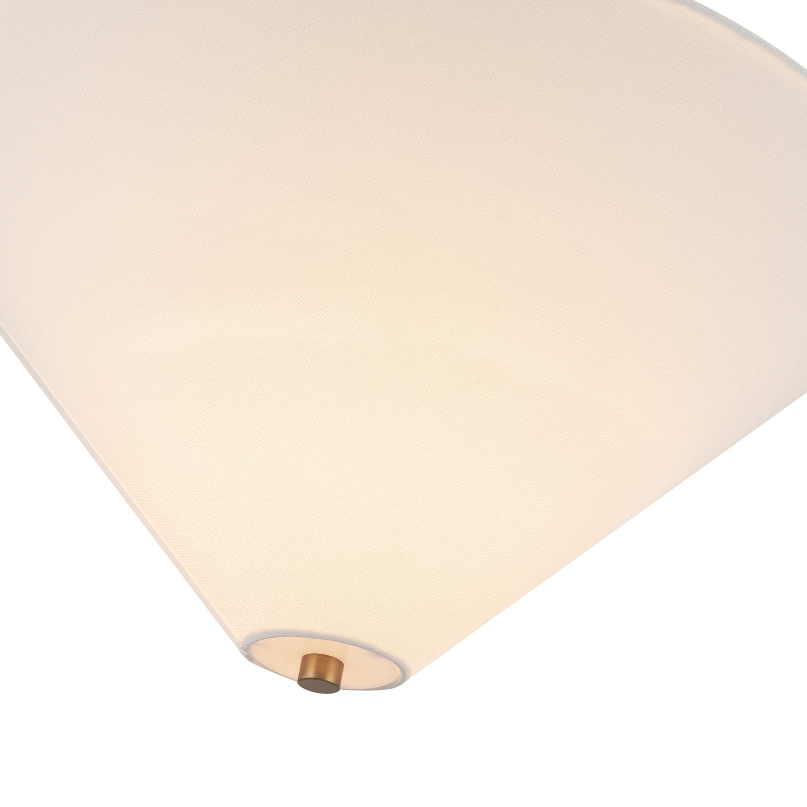 Bridgette 16-in Brushed Gold/White Linen Socket Semi-Flush Mount