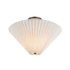 Bridgette 16-in Matte Black/Folded White Socket Semi-Flush Mount